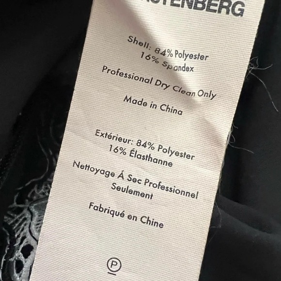 Diane von Furstenberg black and white macramé floral Guipure lace dress Size 2 - Picture 10 of 14